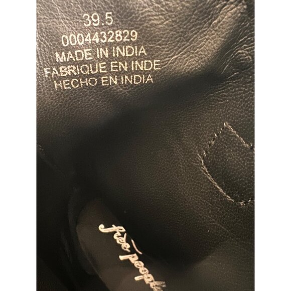 New Free People Black Leather Easton Equestrian Ankle Boots size 8.5 - Picture 6 of 9